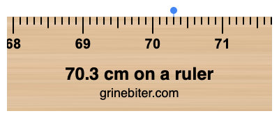 70.3 cm on a ruler Where is 70.3 centimeters on a ruler