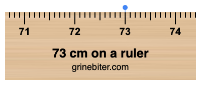 73 cm on a ruler Where is 73 centimeters on a ruler