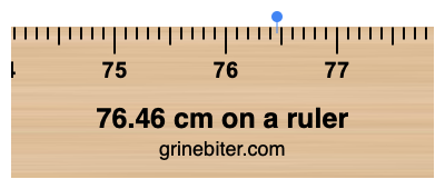 76.46 cm on a ruler Where is 76.46 centimeters on a ruler