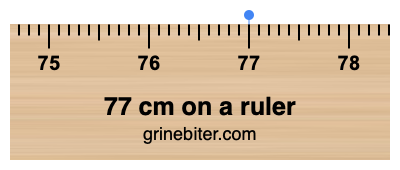 77 cm on a ruler Where is 77 centimeters on a ruler