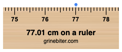 77.01 cm on a ruler Where is 77.01 centimeters on a ruler
