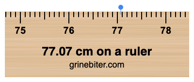 77.07 cm on a ruler Where is 77.07 centimeters on a ruler