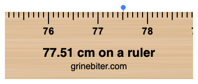 77.51 cm on a ruler Where is 77.51 centimeters on a ruler