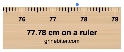 77.78 cm on a ruler Where is 77.78 centimeters on a ruler