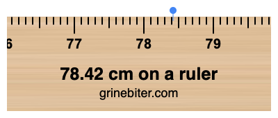 78.42 cm on a ruler Where is 78.42 centimeters on a ruler