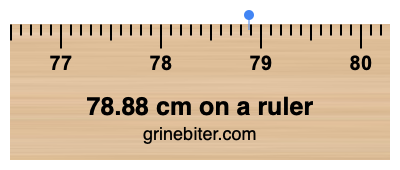 78.88 cm on a ruler Where is 78.88 centimeters on a ruler