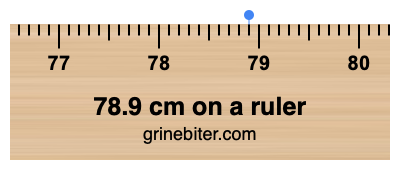 78.9 cm on a ruler Where is 78.9 centimeters on a ruler