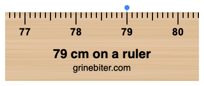 79 cm on a ruler Where is 79 centimeters on a ruler