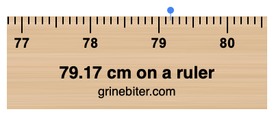 79.17 cm on a ruler Where is 79.17 centimeters on a ruler