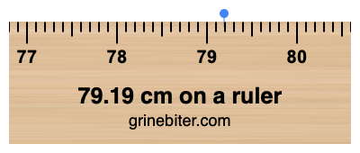 79.19 cm on a ruler Where is 79.19 centimeters on a ruler