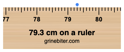79.3 cm on a ruler Where is 79.3 centimeters on a ruler