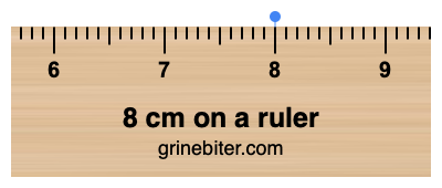 vieren Makkelijk in de omgang Rubriek 8 cm on a ruler
