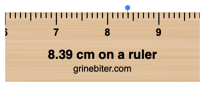 Where is 8.39 centimeters on a ruler