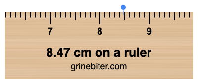 8.47 cm on a ruler Where is 8.47 centimeters on a ruler