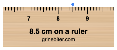 Where is 8.5 centimeters on a ruler