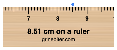 Where is 8.51 centimeters on a ruler