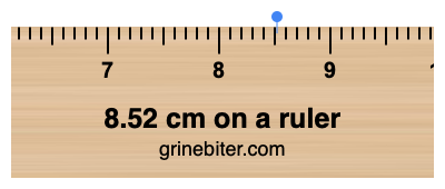 Where is 8.52 centimeters on a ruler
