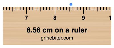 Where is 8.56 centimeters on a ruler