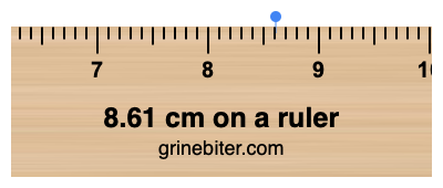 Where is 8.61 centimeters on a ruler