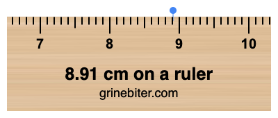 Where is 8.91 centimeters on a ruler