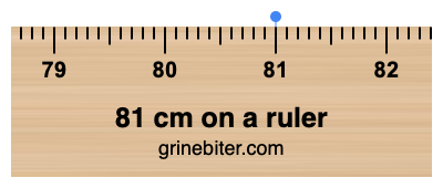 81 cm on a ruler Where is 81 centimeters on a ruler