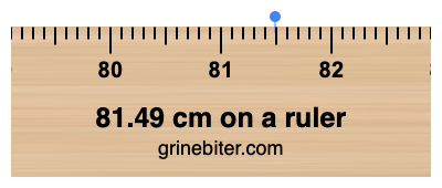 81.49 cm on a ruler Where is 81.49 centimeters on a ruler