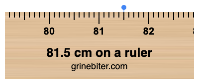 81.5 cm on a ruler Where is 81.5 centimeters on a ruler