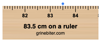 83.5 cm on a ruler Where is 83.5 centimeters on a ruler
