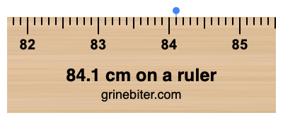 84.1 cm on a ruler Where is 84.1 centimeters on a ruler