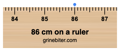 86 cm on a ruler Where is 86 centimeters on a ruler