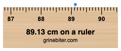 89.13 cm on a ruler Where is 89.13 centimeters on a ruler