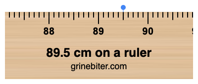 89.5 cm on a ruler Where is 89.5 centimeters on a ruler