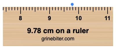 Where is 9.78 centimeters on a ruler