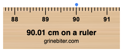 90.01 cm on a ruler Where is 90.01 centimeters on a ruler