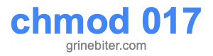 chmod 017 chmod 017
