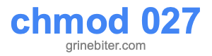 chmod 027