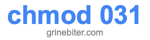 chmod 031 chmod 031