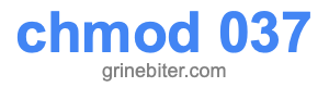 chmod 037