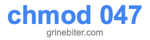 chmod 047