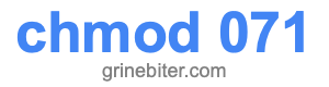 chmod 071 chmod 071