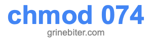 chmod 074 chmod 074