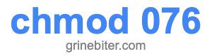 chmod 076 chmod 076