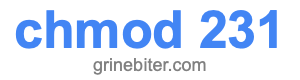 chmod 231 chmod 231