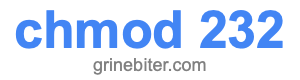 chmod 232 chmod 232
