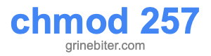 chmod 257 chmod 257
