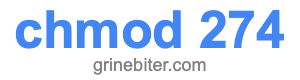 chmod 274