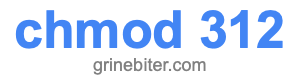 chmod 312
