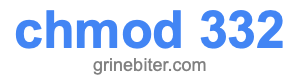chmod 332