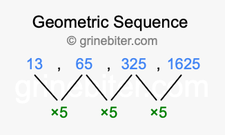 Sequence 13, 65, 325, 1625,...