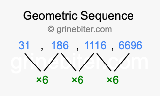 Sequence 31, 186, 1116, 6696,...
